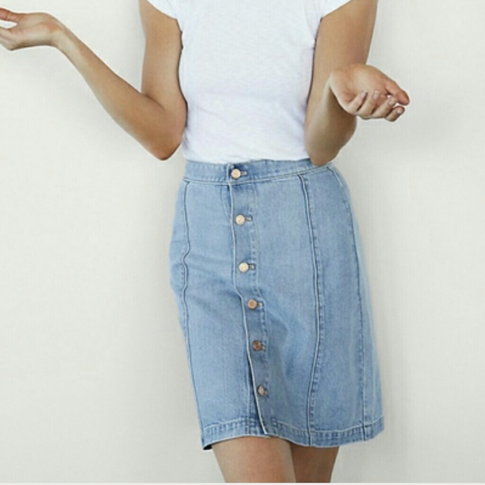 Express Karlie Kloss Denim Skirt